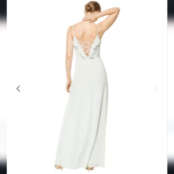 Levkoff Bridesmaid Style #7102 - Chiffon V-neck spaghetti strap gown Sz 22 NWT - Picture 2 of 16
